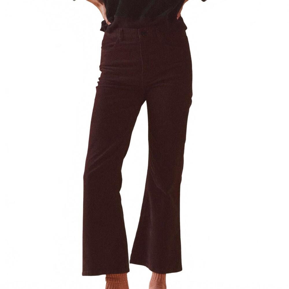 NEW THE GREAT. kick boot corduroy jeans in slate